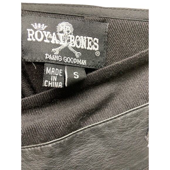 Womens Royal Bones Black Mini Goth Punk Emo Skirt Size S - Picture 4 of 7